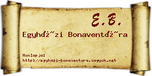Egyházi Bonaventúra névjegykártya